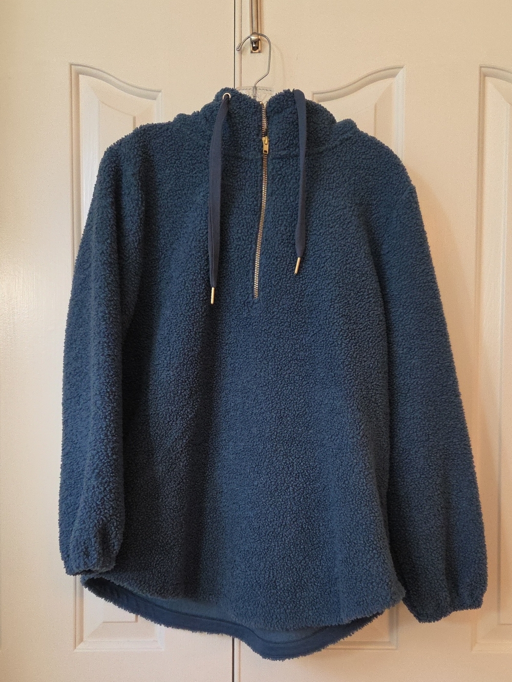 LOFT Sherpa Teddy Bear Blue Hoodie